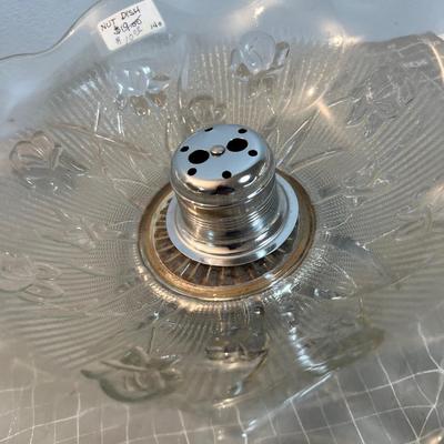 Large Lot of Clear Glass Including the Iris and Herringbone Nut Dish with the Nutcracker