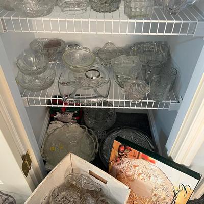Huge Closet of Very Good Fine Clear Glass 