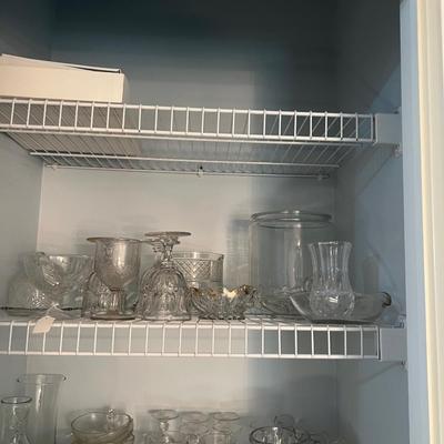 Huge Closet of Very Good Fine Clear Glass 