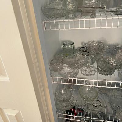 Huge Closet of Very Good Fine Clear Glass 