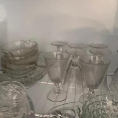 Huge Closet of Very Good Fine Clear Glass 