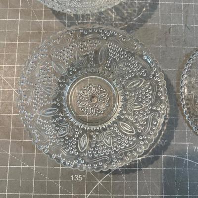 Berry Set Bowl and 6 Individual Serving Size, by Federal Glass Heritage Pattern