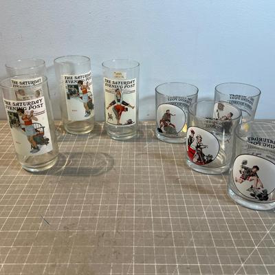 Saturday Evening Post Glasses 2 Sizes