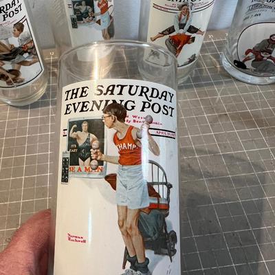 Saturday Evening Post Glasses 2 Sizes