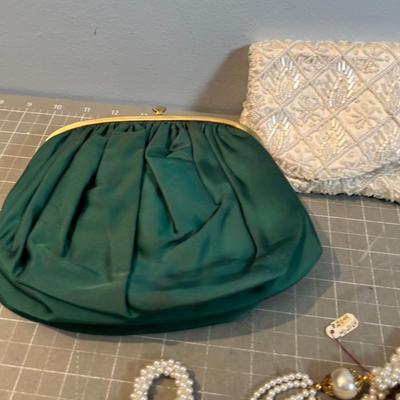 Vintage Satin and Beaded Purses for Fine Evening Ware for the Ladies