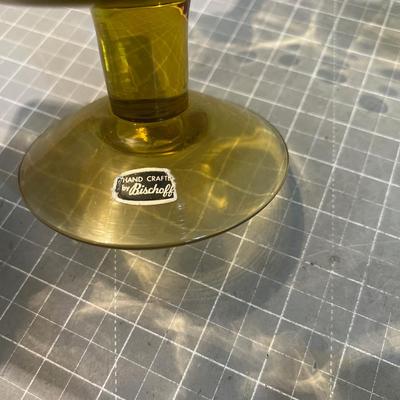 Swung Glass AMBER Fostoria Hawaiian Pitcher 