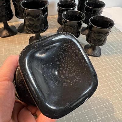 Noritake Spotlight Ebony Black Glass - Unusual!