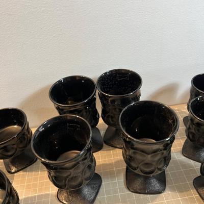 Noritake Spotlight Ebony Black Glass - Unusual!