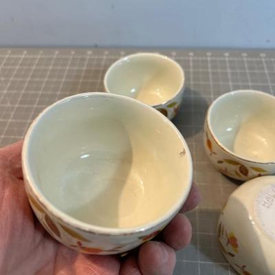 Autum Leaf Custard Bowls and Salt Dish