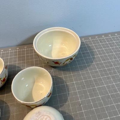Autum Leaf Custard Bowls and Salt Dish