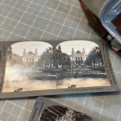 Vintage STEREO Viewer with a couple of Cards