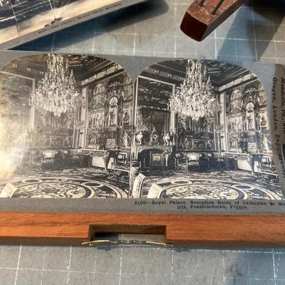 Vintage STEREO Viewer with a couple of Cards