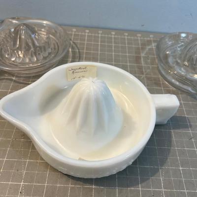 3 Vintage Glass Juicers