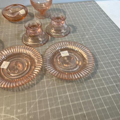 Pink Depression Glass Lot 