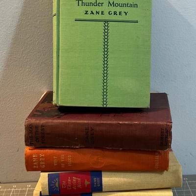 Zane Grey Books Including Thunder Mountain