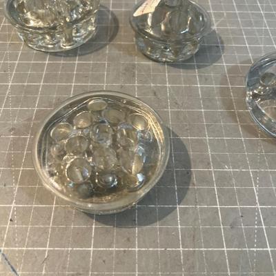 4 Glass Flower Frogs