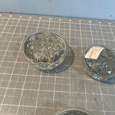 4 Glass Flower Frogs