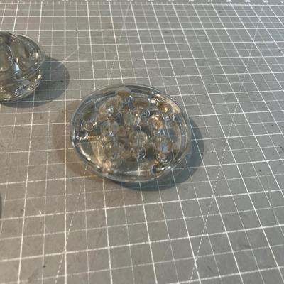 4 Glass Flower Frogs