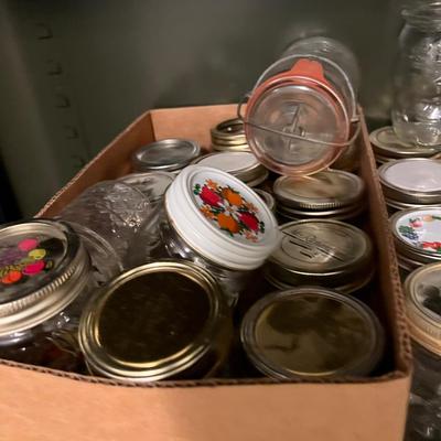 Basement: Shelf full of Pint Jars 