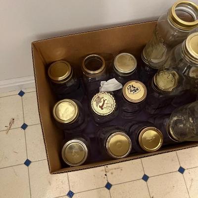 Basement: Box Full of Quart Jars. 