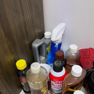 Basement: Dirt Divel Vacuum and Cleaning Supplies 