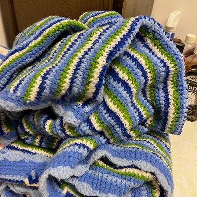 Basement: 2 Crocheted Afghans 