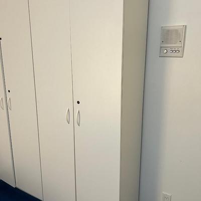 Basement: 2 White Melamine Cupboard  