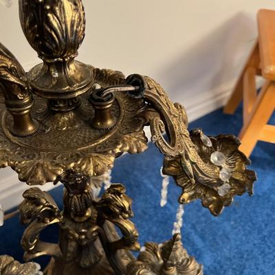 Basement: 2 Crystal Metal Lamps 