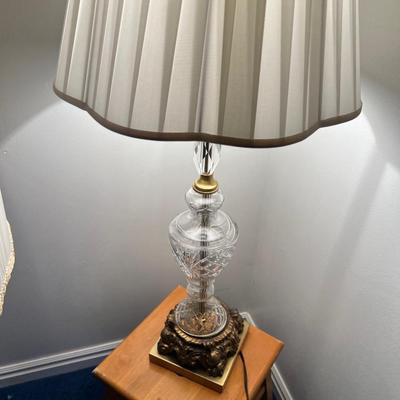 Basement: 2 Crystal Metal Lamps 