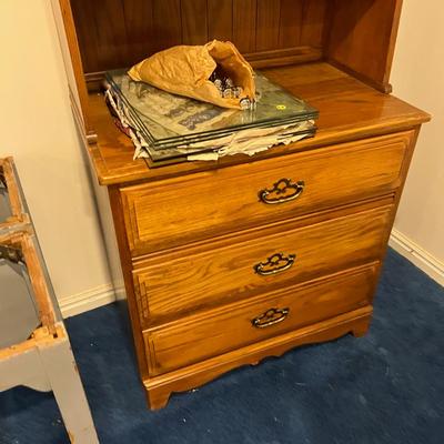 Basement: Oat Chest of Drawer with Book Case 2 pieces 