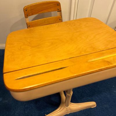 Basement:  Old Mapel Students Desk 