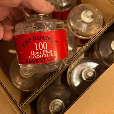 Basement: Case of Emergency Candles. 