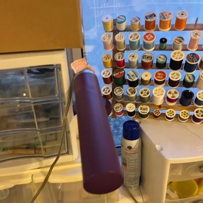 Basement: All the Sewing Notions: Thread, Needles, Cutting Boards Etc. 