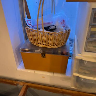 Basement: All the Sewing Notions: Thread, Needles, Cutting Boards Etc. 