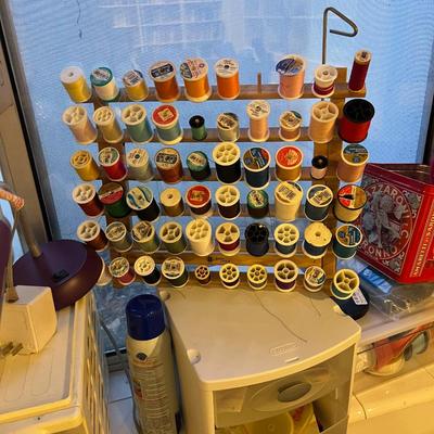 Basement: All the Sewing Notions: Thread, Needles, Cutting Boards Etc. 