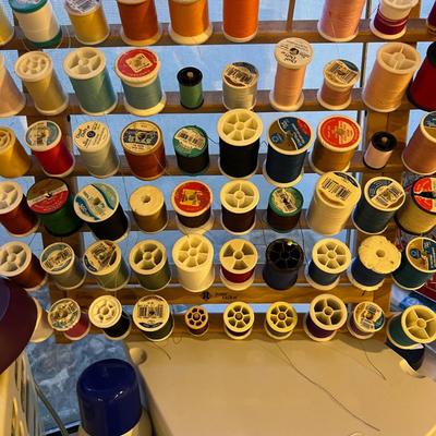 Basement: All the Sewing Notions: Thread, Needles, Cutting Boards Etc. 