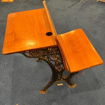 Basement: Old Timey School Desk Refinished