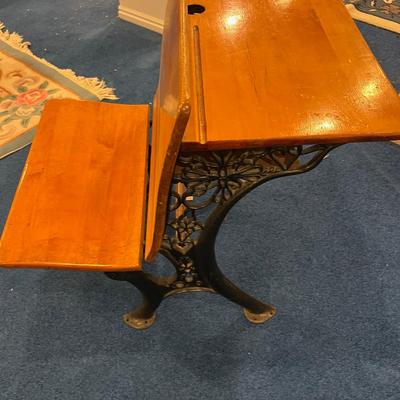 Basement: Old Timey School Desk Refinished