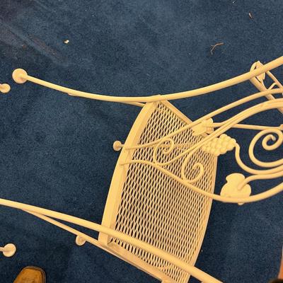 Basement: 4 Chairs  Wrought Iron  White 