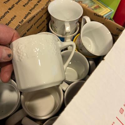 Basement: Box Full of Coffee Cups 