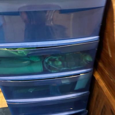 Basement: Blue Plastic Drawer Set 
