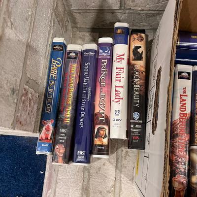 Basement: VHS Tapes and Player Mostly DISNEY