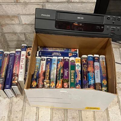 Basement: VHS Tapes and Player Mostly DISNEY