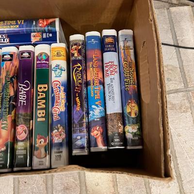 Basement: VHS Tapes and Player Mostly DISNEY