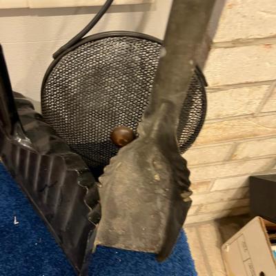Basement: Metal Tools: Dust Pan, Coal Shovel, & Cooking Basket 
