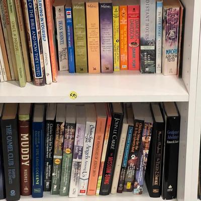 Basement: 3 Shelves of Coffee Table Books and Novels 