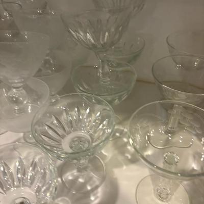 Basement: Etched, Stemware Cut Glass and Some Crystal Stemware