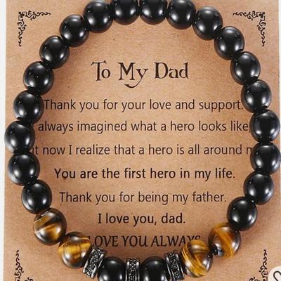 Black Obsidian Tiger Eye Bracelet Inspirational Bracelet