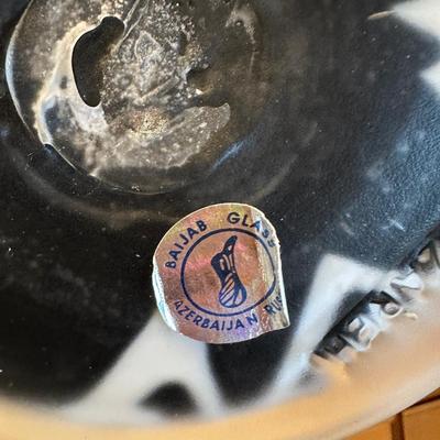 Signed black and white Vase by John Bingham