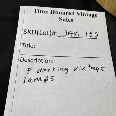 3 working vintage table light 1 digital lamp